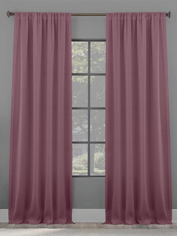 Curtain with Braid Pink Rose